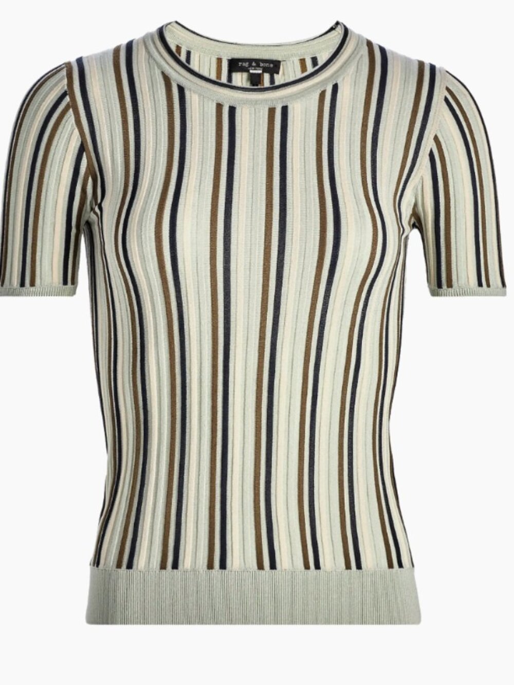 rag & bone  Victoria Striped Rib-Knit Top